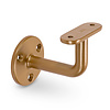 Brons / goud trapleuning (gecoat) op maat - rechthoekig (40x10 mm) - incl. leuninghouders TYPE 1 - coating messing / koper look