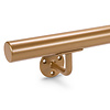 Brons / goud trapleuning (gecoat) op maat - rond - incl. leuninghouders TYPE 1 - coating messing / koper look