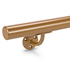 Brons / goud trapleuning (gecoat) op maat - rond - incl. leuninghouders TYPE 2 - coating messing / koper look