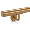 Brons / goud trapleuning (gecoat) op maat - rond - incl. leuninghouders TYPE 3 - coating messing / koper look