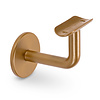 Brons / goud trapleuning (gecoat) op maat - rond smal - incl. leuninghouders TYPE 3 - coating messing / koper look