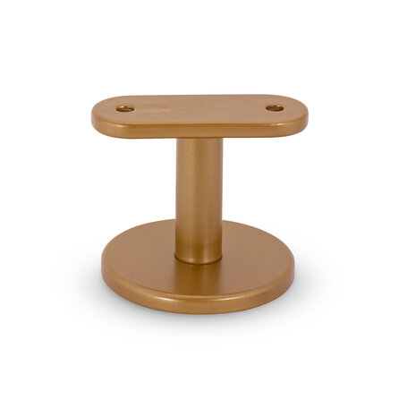 Brons / goud trapleuning (gecoat) op maat - rechthoekig (40x20 mm) - incl. leuninghouders TYPE 5 - coating messing / koper look