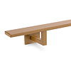 Brons / goud trapleuning (gecoat) op maat - rechthoekig (40x10 mm) - incl. leuninghouders TYPE 11 - coating messing / koper look