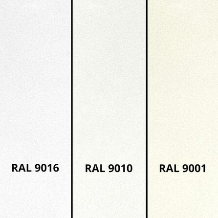 Witte leuninghouder - TYPE 10 - recht - voor rechthoekige / vierkante trapleuningen - coating wit RAL 9016, 9010 of 9001