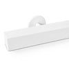 Witte trapleuning (gecoat) op maat - vierkant (40x40 mm) - incl. leuninghouders TYPE 5 - coating wit RAL 9016, 9010 of 9001