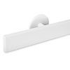 Witte trapleuning (gecoat) op maat - rechthoekig (40x10 mm) - incl. leuninghouders TYPE 5 - coating wit RAL 9016, 9010 of 9001