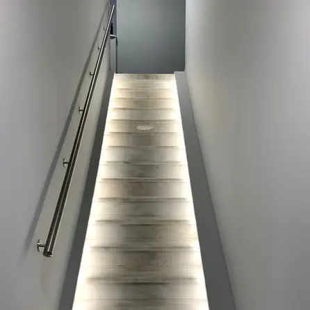 Inox trapleuning op maat - rond - incl. leuninghouders TYPE 3