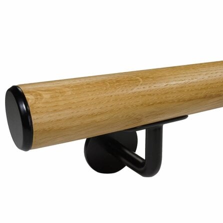 Test Trapleuning hout - eiken gelakt - op maat - incl. leuninghouders TYPE 3 in diverse kleuren Test Trapleuning hout - eiken gelakt - op maat - incl. leuninghouders TYPE 3 in diverse kleuren