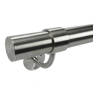 Inox trapleuning - rond - incl. dragers TYPE 8