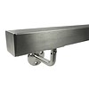 Inox trapleuning op maat - vierkant (40x40 mm) - incl. leuninghouders TYPE 1 VARIABEL