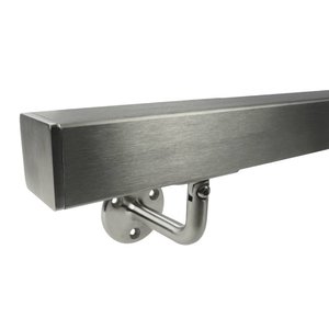 Inox trapleuning - vierkant (40x40 mm) - incl. dragers TYPE 1 VARIABEL
