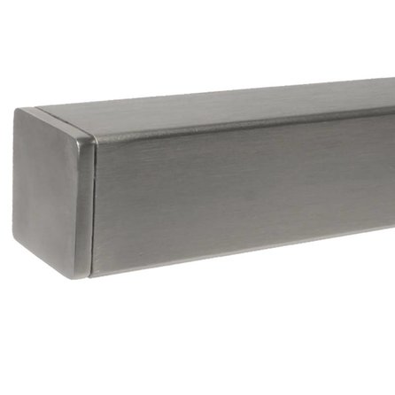 Inox trapleuning op maat - vierkant (40x40 mm)