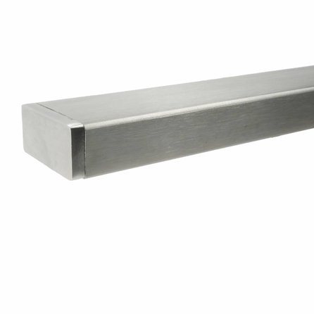 Inox trapleuning op maat - rechthoekig (40x20 mm)