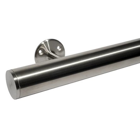 Inox trapleuning op maat - rond - incl. leuninghouders TYPE 4