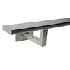 Inox trapleuning op maat - rechthoekig (40x10 mm) - incl. leuninghouders TYPE 11
