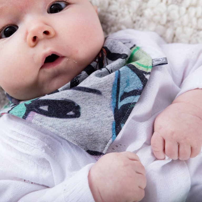 Slab bandana met kunstzinnige print