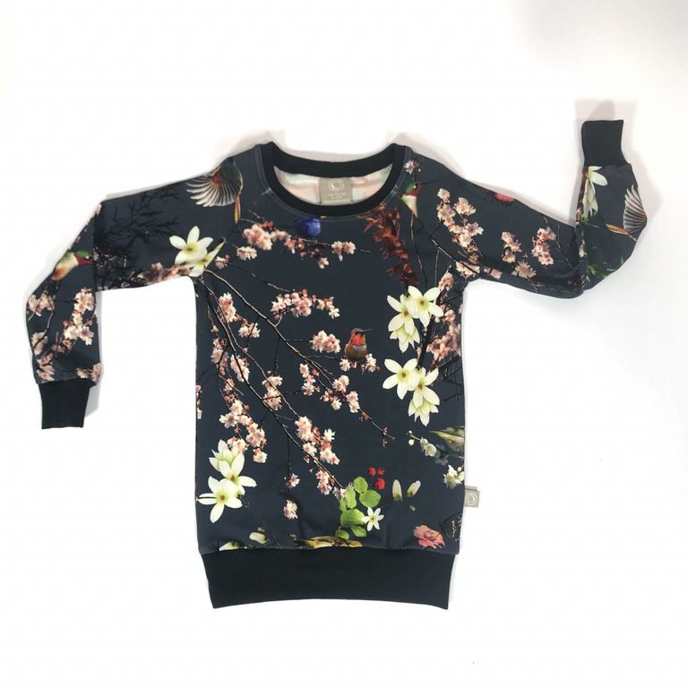 Sweater Dress voor meisjes met Japanse bloesem