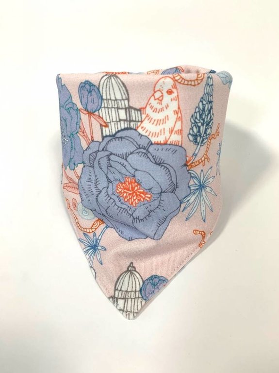 Zacht roze slab bandana met Japanse bloesem