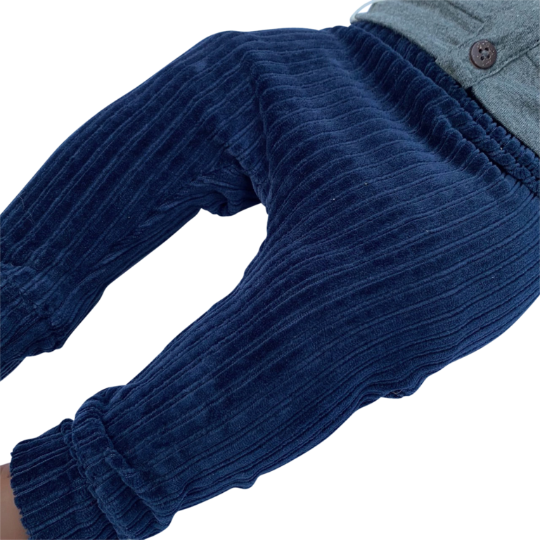 Rib drop crotch broekje in de kleur donkerblauw