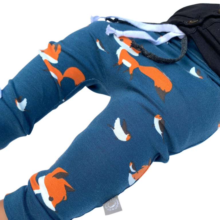 Foxy blauw drop crotch broekje