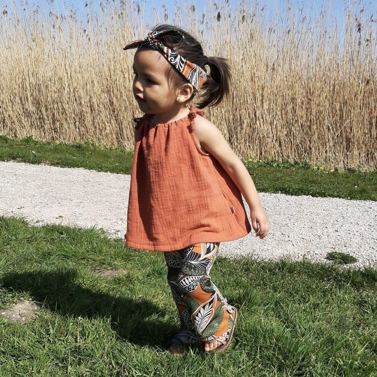 Flared broek met botanic print