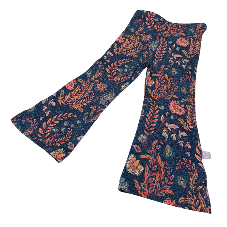 SPLIT Flared broek Jeanslook Paisley