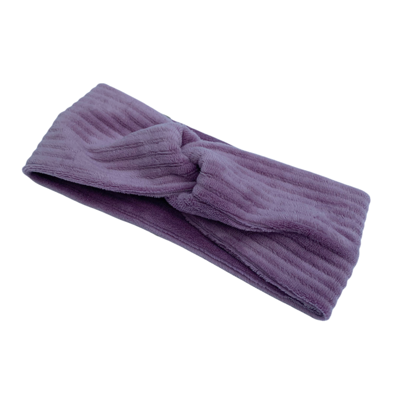 Lavender turban haarband van brede rib