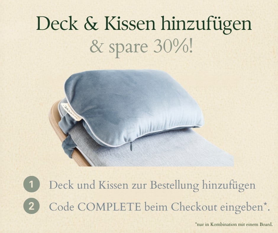 Deck und Kissen hinzufuegen und 30% sparen