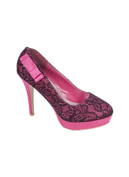 Pumps roze/zwart