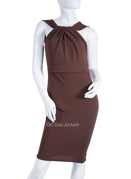 Bruine cocktailjurk 201875
