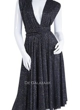 Zwarte glitterjurk 201878