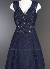 Cocktailjurk navy A-lijn 201922