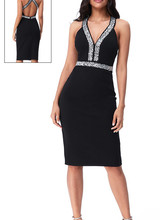 Zwart cocktailjurkje 4772