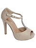 Beige pump met plateauzool - 202136