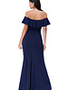 Blauwe off-shoulder galajurk - 202144