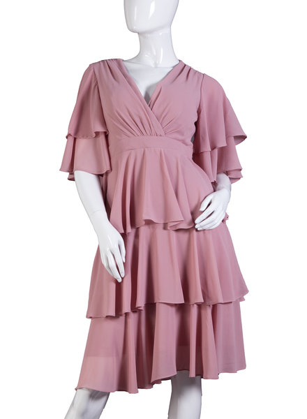 Feestelijk roze jurkje - 202147