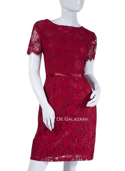 Cocktailjurk bordeaux rood - 202202