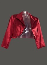 Bolero bordeaux rood satijn - 202215