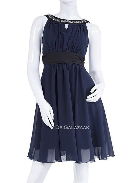 Cocktailjurk navy blauw - 202229