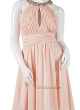 Cocktailjurk zalm roze  - 202237