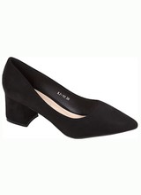 Zwarte suède pumps - 2022117