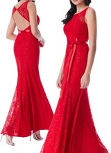 Galajurk rood van kant met lage rug - 2022155