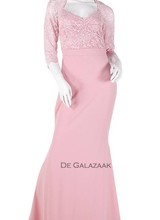 Roze galajurk met mouwen - 2022186