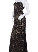 Zwarte avondjurk met blote rug - 202310