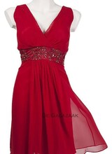 Cocktailjurk rood plus-size - 2023101