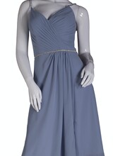 Lichtblauw jurkje met zilveren details  - 2023122