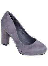 Grijze pump met halfhoge hak - 2023163