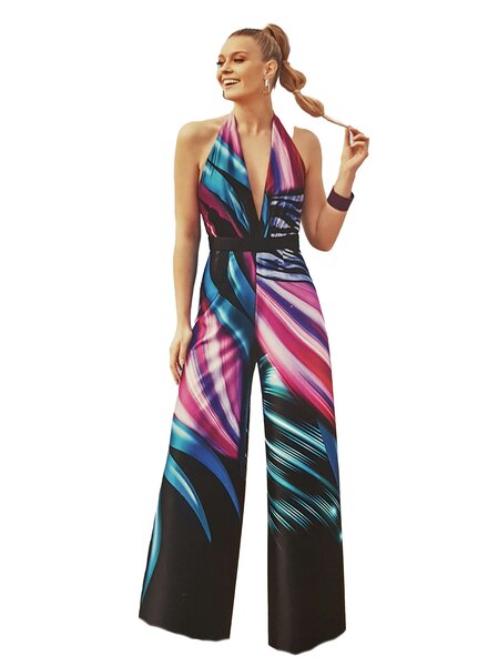Gekleurde halter jumpsuit  - 202469