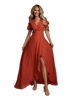 Oranje feestjurk - 2026017