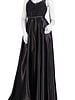 Zwarte satijn galajurk - 2026032